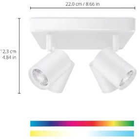 WiZ - Faretto LED RGBW Dimmerabile IMAGEO 4xGU10/4,9W/230V Wi-Fi CRI 90 bianco