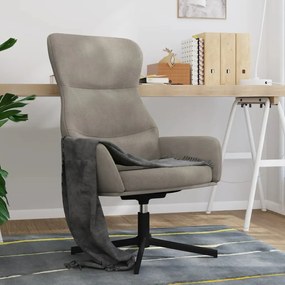 Sedia Relax Grigio Chiaro İn Velluto /
