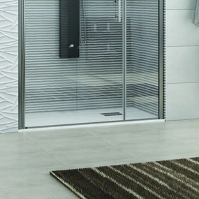 Kamalu - Porta doccia nicchia 120cm battente e fisso | KS5000