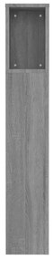 Testiera con scomparti grigio sonoma 100x18,5x104,5 cm