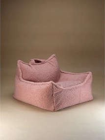 Pouf a sacco per bambini rosa con rivestimento in bouclé Chair – Wigiwama