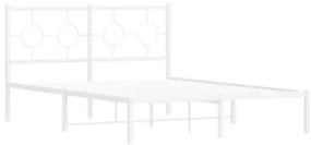 Giroletto con testiera metallo bianco 135x190 cm