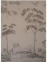 Andrew Martin Carta da parati panoramica Mythical Land - Peat