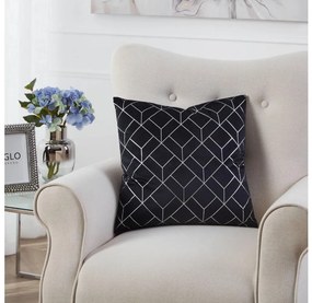 Eglo 420075 - Cuscino decorativo SINGU 45x45 cm nero/argento