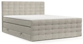 Letto boxspring beige con spazio contenitivo 180x200 cm Blend - Maison de Rêve