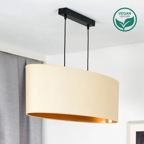 Duolla - Lampadario a sospensione con filo OVAL VEGAN 2xE27/15W/230V color crema