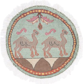 Agra Tappeto orientale 50 x 50 (Indian) Annodato A Mano