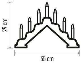 Candeliere natalizio LED 7xLED/2xAA beige