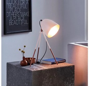 Eglo 49727 - Lampada da tavolo CHESTER 1xE27/60W/230V bianco/rame