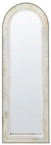 Specchio da parete legno bianco sporco 31 x 91 cm SARRY Beliani