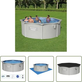 vidaXL Piscina in acciaio - Bestway Piscina Fuoriterra Rotonda Hydrium 360x120 cm