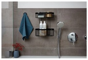 Cestino da parete nero a 2 livelli Classic Plus - Wenko