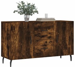 Credenza rovere fumo 100x36x60 cm in legno multistrato