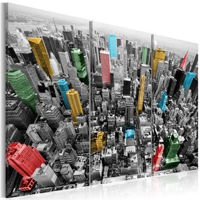 Quadro New York di colori CMYK  Colore bianco e nero, Dimensioni e Misure 90x60