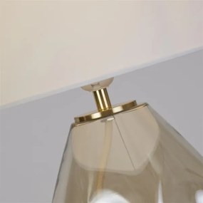 Searchlight EU65420CP - Lampada da tavolo DEVON 1xE27/60W/230V Grigio/Fumé