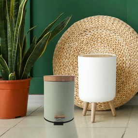 Bidone in metallo con piedini verde chiaro 5 l Greenish - Orion