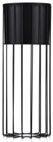 Vaso da fiori in metallo LOFT 55x20 cm nero