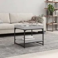 Tavolino Salotto Grigio Sonoma 49,5x49,5x45cm Legno Multistrato 832811