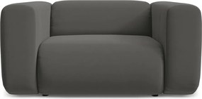 Poltrona grigia con rivestimento in velluto Ekahi – Makamii