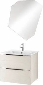 Mobile da bagno sospeso BALI 60 cm con specchio LED Bianco Nordico