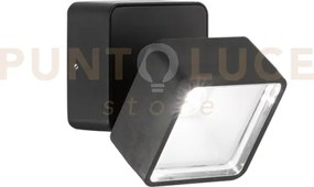 Omega square applique da esterno ip54 led 7w  610lm  4000k nero