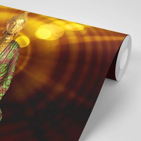 Carta da parati autoadesiva – Statua di Buddha con sfondo astratto