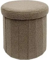 Pouf contenitore tondo 39x39 cm taupe