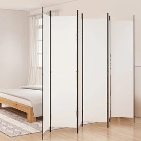 Divisorio A 4 Pannelli Bianco 300x220 Cm Tessuto /