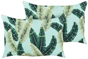 Set di 2 cuscini da esterno verde 40 x 60 cm BOISSANO Beliani