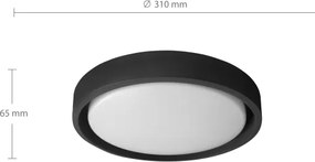 Brilagi - Plafoniera LED MATTEO LED/24W/230V Ø 31 cm nero