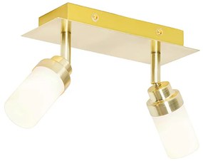 Faretto da bagno moderno ottone 2 luci IP44 - Japie