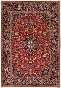 Kashan Tappeto 210 x 140 (Iran) Annodato A Mano