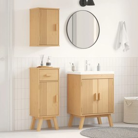 Set di mobili da bagno in pino da 3 pezzi