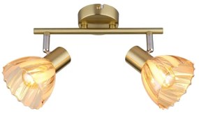 Globo 54315M-2 - Faretto ZACHERY 2xE14/40W/230V oro