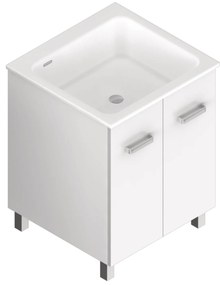 Lavatoio a Terra 60x50 Due Ante Con Vasca Xilon "Nanco"