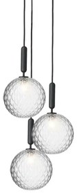 Miira 3 Lampadario Rock Grey/Optic Clear - Nuura