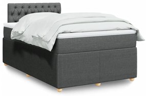 Giroletto A Molle Con Materasso Grigio Scuro 120x200 Cm Tessuto /