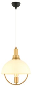 Lampadario a sospensione con cavo MONZA 1xE27/40W/230V Ø 30 cm crema/oro