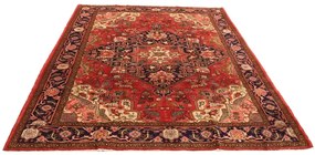 Heriz Tappeto 280x210 Rosso (Iran) Annodato A Mano