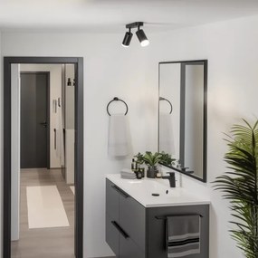 Brilagi - Luce Spot da bagno SELE 2xGU10/30W/230V IP44 nero