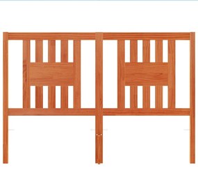 Testiera marrone cera 140 cm in legno massello di pino