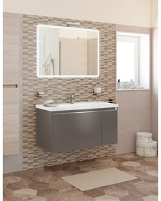 Mobile sottolavabo e lavabo Cielo tortora chiaro L 80 cm 1 vasca