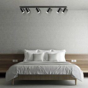 Plafoniera da bagno LED RGBW dimmerabile TURYN 6xGU10/6,5W/230V IP44 nero