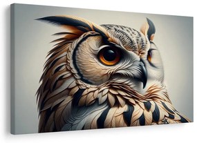 Quadro su tela – Gufo in toni caldi