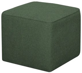 Pouf design quadrato in tessuto kaki PAVE