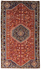 Shiraz Tappeto 280 x 160 Rosso (Iran) Annodato A Mano