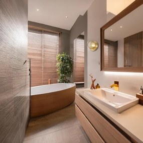 Applique LED BOLLA LED/3W/230V dorata/beige fumé