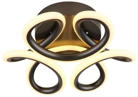 Globo 67386-24A - Lampada LED da soffitto MELISAND 24W/230V Ø26 cm nera