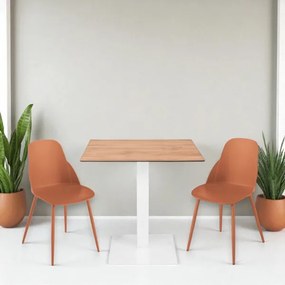 Sedia in polipropilene Ruggine con gambe in metallo - MILA 2 sedie