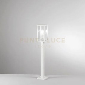 Palo mirage bianco 1 luce attacco e27 ip44 13x13x86cm in metallo e ...